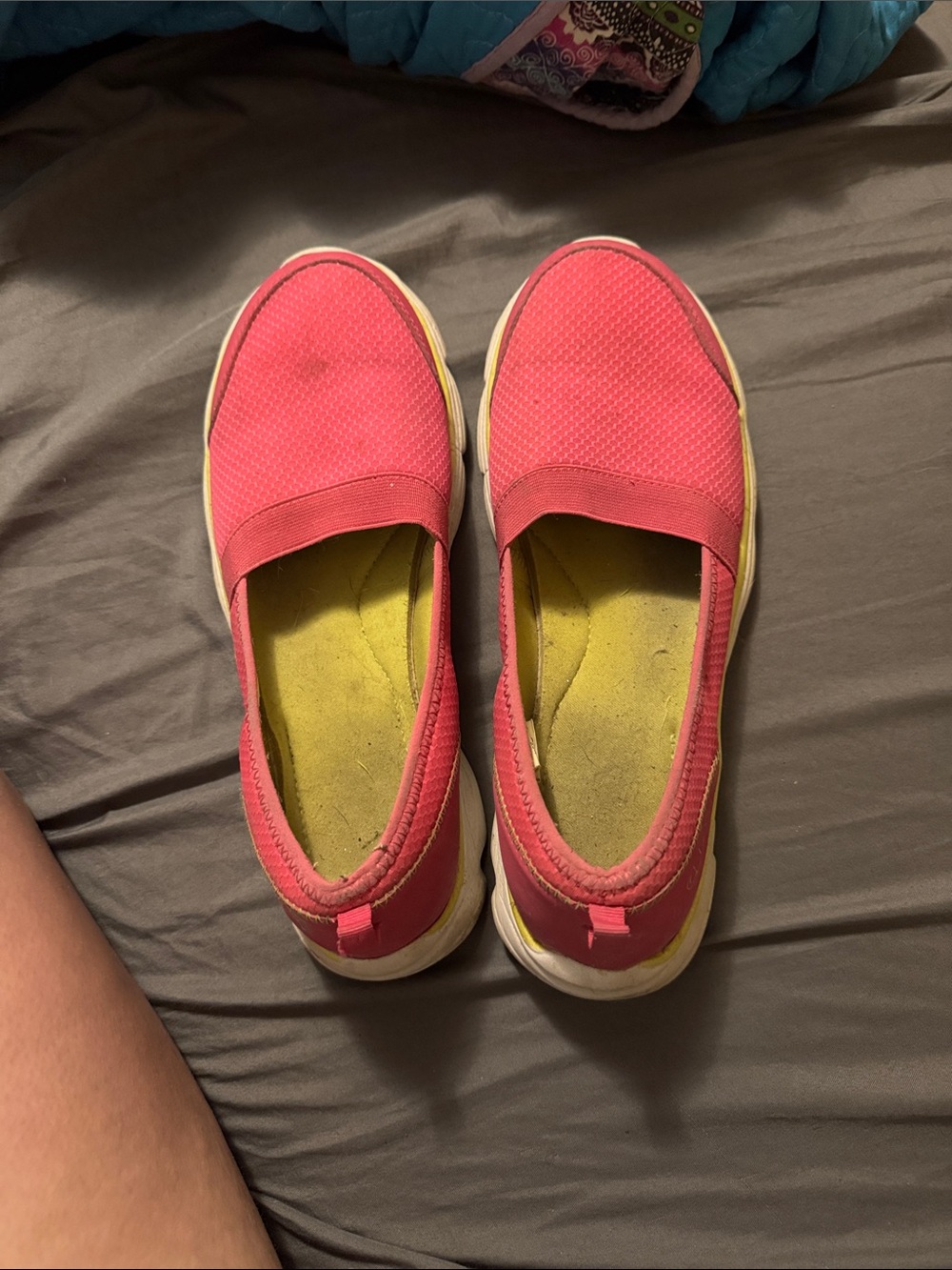 Champion Pink Slip-On Sneakers with Yellow Insole